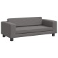 vidaXL Cama de perros con extensión cuero sintético gris 100x50x30 cm vidaXL Cama de perros con extensión cuero sintético gris 100x50x30 cm