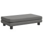 vidaXL Cama de perros con extensión cuero sintético gris 100x50x30 cm vidaXL Cama de perros con extensión cuero sintético gris 100x50x30 cm