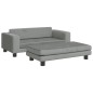 vidaXL Cama de perros con extensión terciopelo gris claro 100x50x30 cm vidaXL Cama de perros con extensión terciopelo gris claro 100x50x30 cm