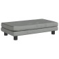 vidaXL Cama de perros con extensión terciopelo gris claro 100x50x30 cm vidaXL Cama de perros con extensión terciopelo gris claro 100x50x30 cm