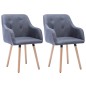 vidaXL Sillas de comedor 2 unidades tela gris oscuro vidaXL Sillas de comedor 2 unidades tela gris oscuro