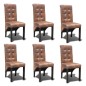 vidaXL Sillas de comedor 6 unidades cuero sintético marrón vidaXL Sillas de comedor 6 unidades cuero sintético marrón