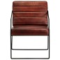 vidaXL Sillón de cuero auténtico marrón oscuro vidaXL Sillón de cuero auténtico marrón oscuro