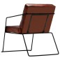 vidaXL Sillón de cuero auténtico marrón oscuro vidaXL Sillón de cuero auténtico marrón oscuro