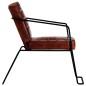vidaXL Sillón de cuero auténtico marrón oscuro vidaXL Sillón de cuero auténtico marrón oscuro