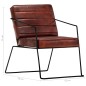 vidaXL Sillón de cuero auténtico marrón oscuro vidaXL Sillón de cuero auténtico marrón oscuro