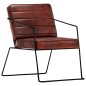 vidaXL Sillón de cuero auténtico marrón oscuro vidaXL Sillón de cuero auténtico marrón oscuro