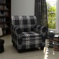 vidaXL Sillón con cojín de tela negro vidaXL Sillón con cojín de tela negro