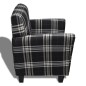 vidaXL Sillón con cojín de tela negro vidaXL Sillón con cojín de tela negro