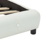 vidaXL Estructura de cama con LED cuero sintético blanco 160x200 cm vidaXL Estructura de cama con LED cuero sintético blanco 160x200 cm