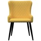vidaXL Sillas de comedor 2 unidades tela amarillo vidaXL Sillas de comedor 2 unidades tela amarillo
