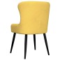 vidaXL Sillas de comedor 2 unidades tela amarillo vidaXL Sillas de comedor 2 unidades tela amarillo