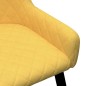 vidaXL Sillas de comedor 2 unidades tela amarillo vidaXL Sillas de comedor 2 unidades tela amarillo