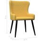 vidaXL Sillas de comedor 2 unidades tela amarillo vidaXL Sillas de comedor 2 unidades tela amarillo
