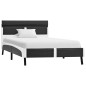 vidaXL Estructura de cama con LED de cuero sintético gris 90x200 cm vidaXL Estructura de cama con LED de cuero sintético gris 90x200 cm
