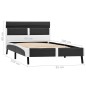vidaXL Estructura de cama con LED de cuero sintético gris 90x200 cm vidaXL Estructura de cama con LED de cuero sintético gris 90x200 cm