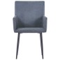 vidaXL Sillas de comedor reposabrazos 2 uds piel ante sintética gris vidaXL Sillas de comedor reposabrazos 2 uds piel ante sintética gris