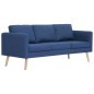 vidaXL Conjunto de sofás 2 piezas tela azul vidaXL Conjunto de sofás 2 piezas tela azul