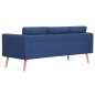 vidaXL Conjunto de sofás 2 piezas tela azul vidaXL Conjunto de sofás 2 piezas tela azul