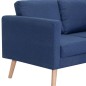 vidaXL Conjunto de sofás 2 piezas tela azul vidaXL Conjunto de sofás 2 piezas tela azul
