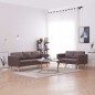 vidaXL Conjunto de sofás 2 piezas tela gris taupe vidaXL Conjunto de sofás 2 piezas tela gris taupe