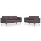 vidaXL Conjunto de sofás 2 piezas tela gris taupe vidaXL Conjunto de sofás 2 piezas tela gris taupe