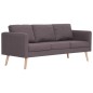 vidaXL Conjunto de sofás 2 piezas tela gris taupe vidaXL Conjunto de sofás 2 piezas tela gris taupe