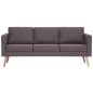 vidaXL Conjunto de sofás 2 piezas tela gris taupe vidaXL Conjunto de sofás 2 piezas tela gris taupe