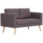 vidaXL Conjunto de sofás 2 piezas tela gris taupe vidaXL Conjunto de sofás 2 piezas tela gris taupe