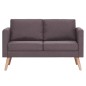 vidaXL Conjunto de sofás 2 piezas tela gris taupe vidaXL Conjunto de sofás 2 piezas tela gris taupe