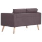 vidaXL Conjunto de sofás 2 piezas tela gris taupe vidaXL Conjunto de sofás 2 piezas tela gris taupe