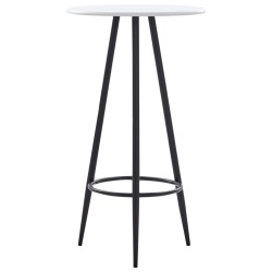vidaXL Juego de mesa alta y taburetes 5 piezas plástico negro