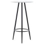 vidaXL Juego de mesa alta y taburetes 5 piezas plástico negro vidaXL Juego de mesa alta y taburetes 5 piezas plástico negro