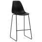vidaXL Juego de mesa alta y taburetes 5 piezas plástico negro vidaXL Juego de mesa alta y taburetes 5 piezas plástico negro