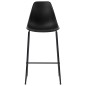 vidaXL Juego de mesa alta y taburetes 5 piezas plástico negro vidaXL Juego de mesa alta y taburetes 5 piezas plástico negro