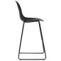 vidaXL Juego de mesa alta y taburetes 5 piezas plástico negro vidaXL Juego de mesa alta y taburetes 5 piezas plástico negro