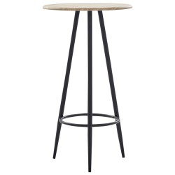 vidaXL Juego de mesa alta y taburetes 3 piezas plástico negro
