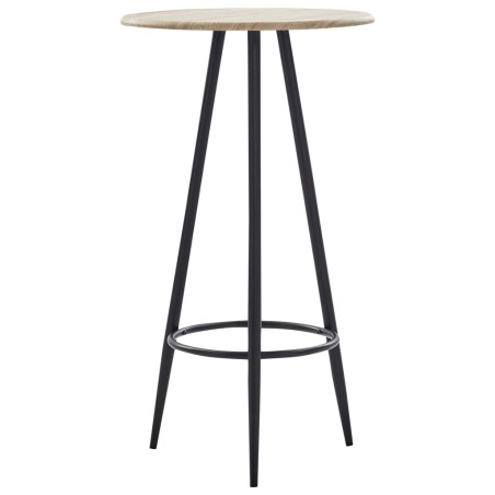vidaXL Juego de mesa alta y taburetes 3 piezas plástico negro