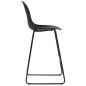 vidaXL Juego de mesa alta y taburetes 3 piezas plástico negro vidaXL Juego de mesa alta y taburetes 3 piezas plástico negro