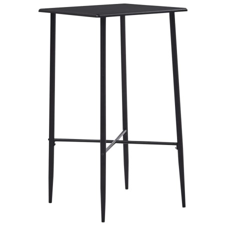 vidaXL Juego de mesa alta y taburetes 5 piezas plástico negro