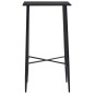 vidaXL Juego de mesa alta y taburetes 5 piezas plástico negro vidaXL Juego de mesa alta y taburetes 5 piezas plástico negro