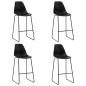vidaXL Juego de mesa alta y taburetes 5 piezas plástico negro vidaXL Juego de mesa alta y taburetes 5 piezas plástico negro