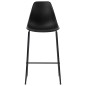 vidaXL Juego de mesa alta y taburetes 5 piezas plástico negro vidaXL Juego de mesa alta y taburetes 5 piezas plástico negro