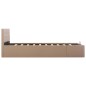 vidaXL Cama canapé hidráulica cuero sintético capuchino 120x200 cm