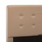 vidaXL Cama canapé hidráulica cuero sintético capuchino 120x200 cm
