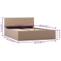 vidaXL Cama canapé hidráulica cuero sintético capuchino 120x200 cm