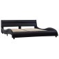 vidaXL Estructura de cama con LED de cuero sintético negro 140x200 cm vidaXL Estructura de cama con LED de cuero sintético negro 140x200 cm