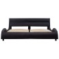 vidaXL Estructura de cama con LED de cuero sintético negro 140x200 cm vidaXL Estructura de cama con LED de cuero sintético negro 140x200 cm