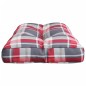 vidaXL Cojín para sofá de palets de tela a cuadros rojo 80x40x12 cm vidaXL Cojín para sofá de palets de tela a cuadros rojo 80x40x12 cm