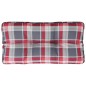 vidaXL Cojín para sofá de palets de tela a cuadros rojo 80x40x12 cm vidaXL Cojín para sofá de palets de tela a cuadros rojo 80x40x12 cm